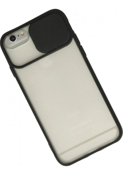 iPhone 6 Kılıf Palm Buzlu Kamera Sürgülü Silikon - Siyah (K95) fiyatları