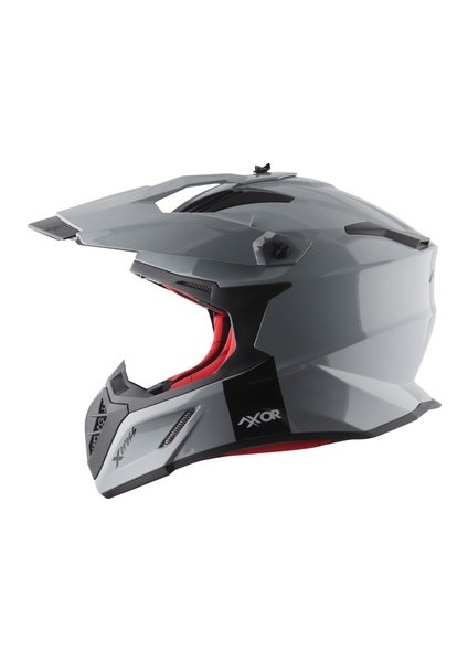 X-Cross Nardo Gri Vizörsüz Full Face Kapalı Cross Kask