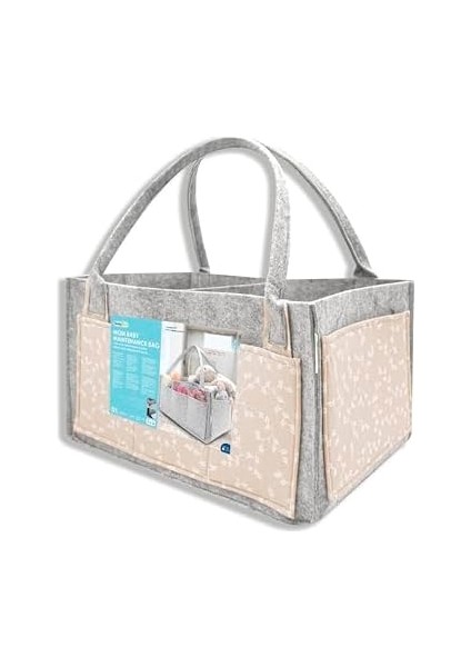 Babyjem Keçe Anne Bebek Bakım Çantası Somon Çiçek modelleri