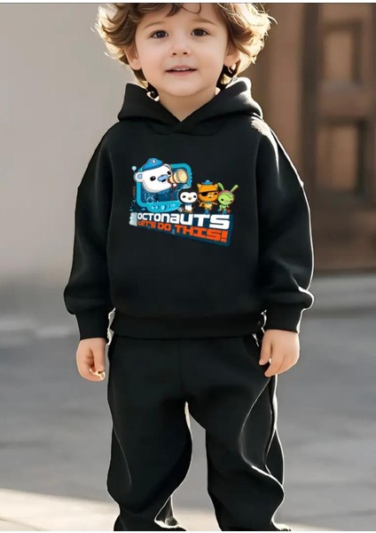 Punıx Kıds Octonauts Baskılı Kalın Kışlık Kalite Erkek Çocuk Eşofman Takım