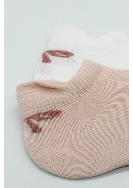 2li Sneakers Smile Penye Çorap 20106 Pembe Ekru modelleri