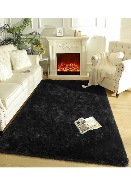 Siyah Post Peluş Yumuşak Yıkanabilir Kaymaz Dot Taban Antibakteriyel Salon Koridor Çocuk Halısı modelleri