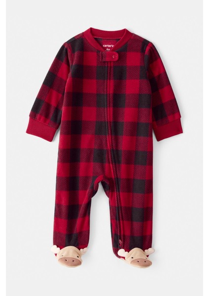 Bebek Bebek Kırmızı Polar Tulum