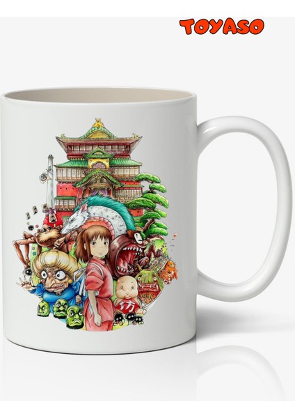Spirited Away Ruhların Kaçışı Hayao Miyazaki Anime Temalı Beyaz Kupa Bardak Hediye