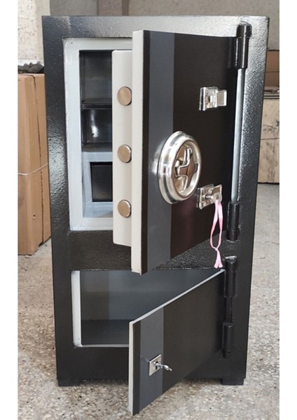 Sur Çelik Para Kasaları 85 cm 110 kg Siyah Yangına Dayanıklı fırsatları