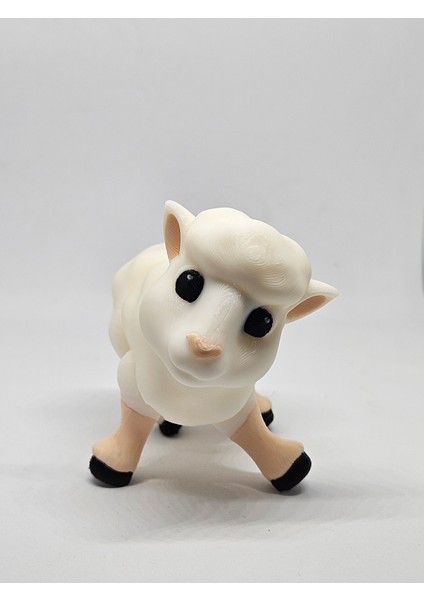 Aysbistudio Orta Boy (7,5cm) Sevimli Koyun Hayvan Figürü Oyuncak – Flexi Hayvan Figür +4 Yaş - Bpa Free
