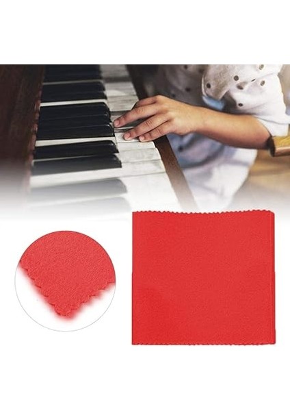 Piyano Klavyesi Kapak Bezi, Piyano Klavyesi Için Toz Koruması, Piyano Temizliği Için, Elektronik Organ, 125 x 15 Cm, Kırmızı fırsatları
