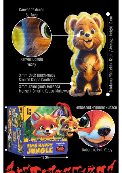 Bebekler Için Ilk Puzzle Yapboz Baby Orman - 1 Yaş Üstü Montessori Eğitici Oyuncak modelleri