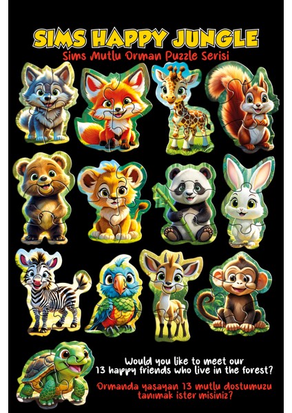 Bebekler Için Ilk Puzzle Yapboz Baby Orman - 1 Yaş Üstü Montessori Eğitici Oyuncak indirimleri