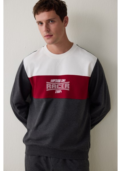 Melanj Racer Erkek Oversize Pamuklu Pijama Takımı