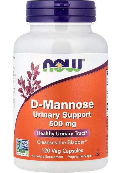 D-Mannose Women's Health Urinary Support Cleanses The Bladder 500 Mg 120 Veg Caps
