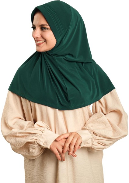 Zümrüt Pratik Hazır Geçmeli Tesettür Eşarp Sandy Kumaş Sade 1600_37 modelleri