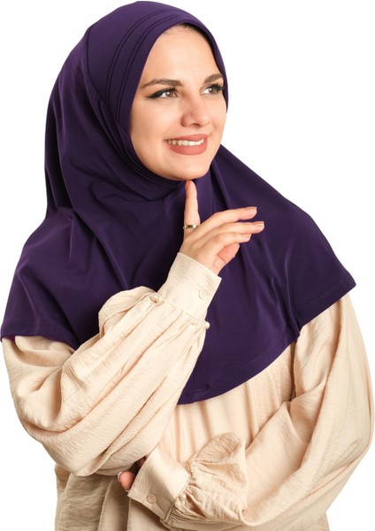 Mürdüm Pratik Hazır Geçmeli Tesettür Eşarp Sandy Kumaş Sade 1600_07 fiyatları