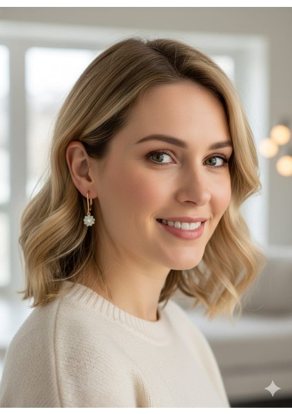 925 Ayar Papatya Silver Renkli Papatya Küpe.rose.gold.rodaj indirimleri