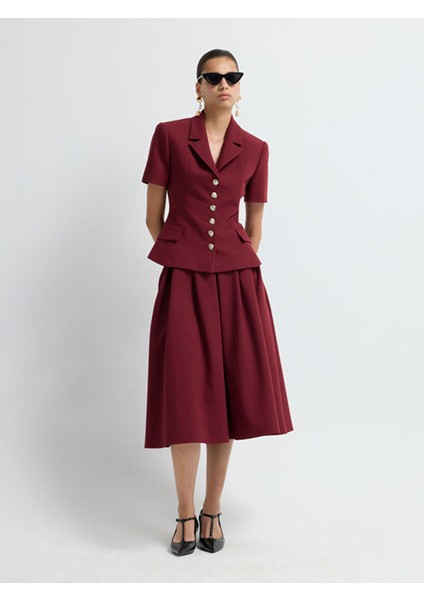 Kısa Kollu Ceket Bordo 11944799001 fiyatları