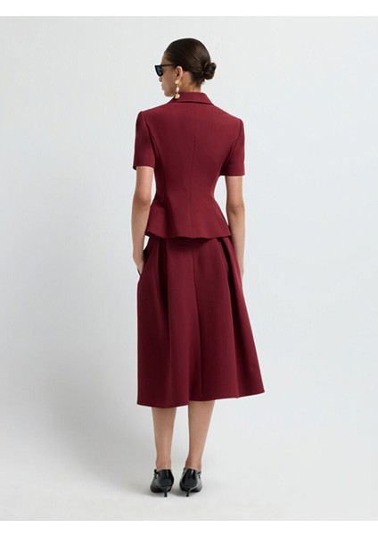 Kısa Kollu Ceket Bordo 11944799001 indirimleri