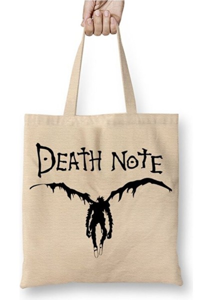 Death Note Ryuk Figür Bez Çanta Uzun Saplı Alışveriş Çantası Plaj Çantası