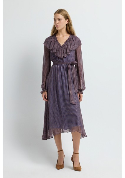 Fırfır Detaylı Elbise Emp.bordo 12445788000