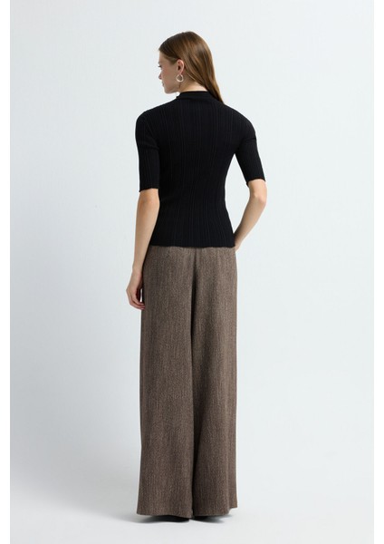 Fitilli Triko Bluz Siyah 13945619000 indirimleri