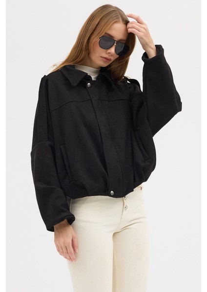 Oversıze Kadın Süet Ceket Trend Bomber Süet Ceket modelleri