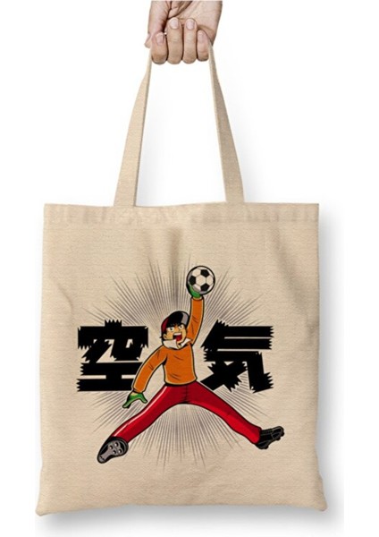 Captain Tsubasa Air Goalkeeper Bez Çanta Uzun Saplı Alışveriş Çantası Plaj Çantası