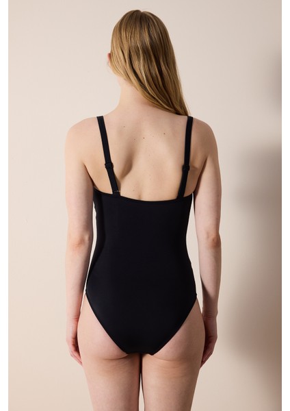 Basic New Lotus Korseli Siyah Mayo