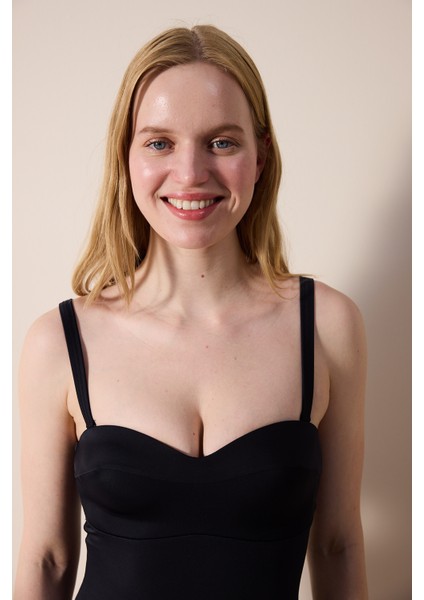 Basic New Lotus Korseli Siyah Mayo