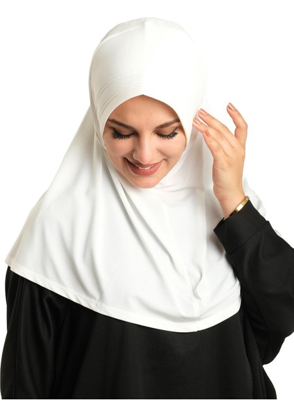 Krem Pratik Hazır Geçmeli Tesettür Eşarp Sandy Kumaş Sade 1600_40 fırsatları