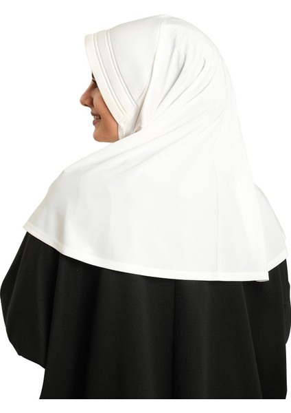 Krem Pratik Hazır Geçmeli Tesettür Eşarp Sandy Kumaş Sade 1600_40 indirimleri