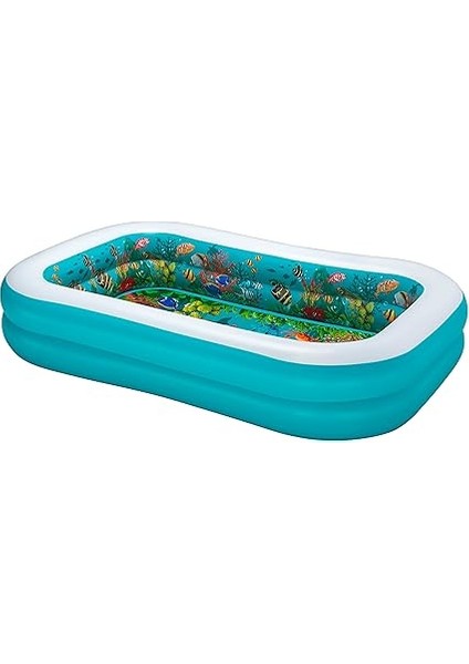 3D Undersea Adventure Şişirilebilir Oyun Havuzu 2,62 M x 1.75 M x 51 cm modelleri