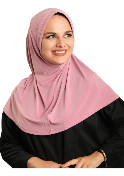 Gül Kurusu Pratik Hazır Geçmeli Tesettür Eşarp Sandy Kumaş Sade 1600_18 fiyatları