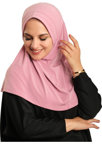 Gül Kurusu Pratik Hazır Geçmeli Tesettür Eşarp Sandy Kumaş Sade 1600_18 fırsatları