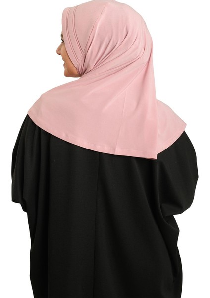 Pudra Pratik Hazır Geçmeli Tesettür Eşarp Sandy Kumaş Sade 1600_06 indirimleri