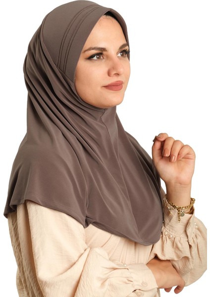 Vizon Pratik Hazır Geçmeli Tesettür Eşarp Sandy Kumaş Sade 1600_10 fiyatları