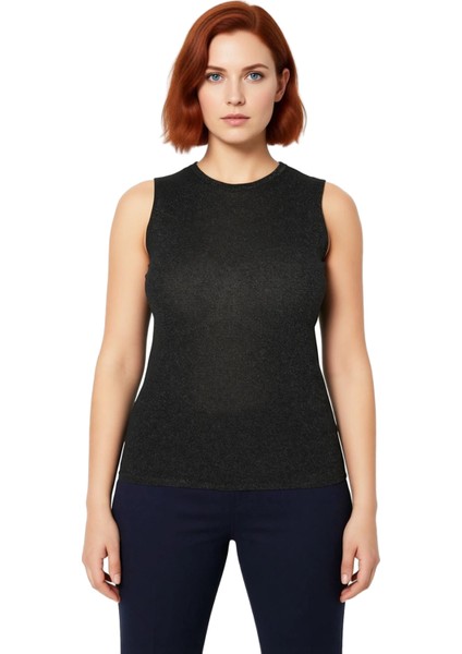 Kadın Vücudu Saran Ince Triko Bisiklet Yaka Kolsuz Kaliteli Şık Rahat Modern Zarif Günlük modelleri