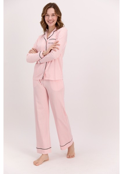 Lisansli Pierre Cardin Çizgili Pijama Takım 8/7/6/5
