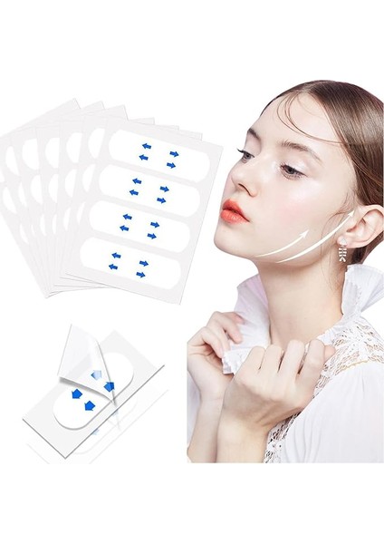 Germe Bandı,görünmez Yüz Bandı - Boyun Germe Için Görünmez Terleme Önleyici Makyaj Yüz Germe Aletleri Çift Çeneyi Azaltır Generic