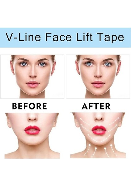 Germe Bandı,görünmez Yüz Bandı - Boyun Germe Için Görünmez Terleme Önleyici Makyaj Yüz Germe Aletleri Çift Çeneyi Azaltır Generic fırsatları