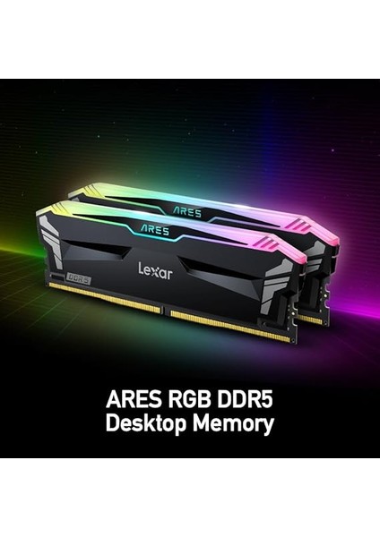 32GB (2X16GB) Ares Rgb Ddr5 Ram 6000MT/S CL30 1.35V Masaüstü Bellek - Amd Expo ve Intel Xmp 3.0, Siyah (LD5BU016G-R6000GDLA) fiyatları