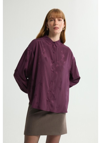 Jakar Detaylı Gömlek Murdum 130L9332001