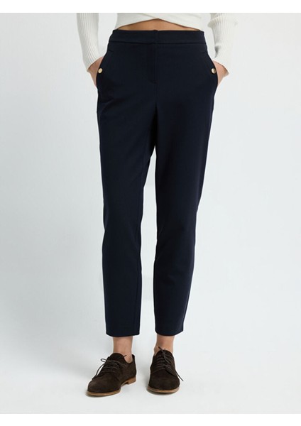 Metal Aksesuarlı Cepli Pantolon Lacivert 15335246013 fiyatları