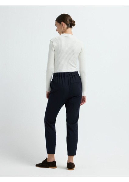 Metal Aksesuarlı Cepli Pantolon Lacivert 15335246013