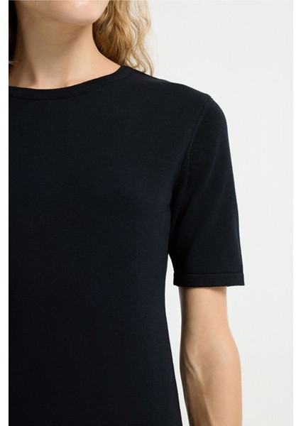 Yuvarlak Yaka Triko Bluz Siyah 11545822000 fiyatları