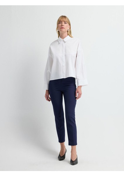 Dikiş Detaylı Gömlek Beyaz 13045784000 modelleri