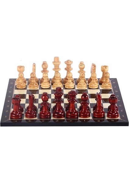 Ahşap Satranç Takımı/seti; Orta, El Yapımı, Şimşir,ceviz Desenli, Satranç Tahtası