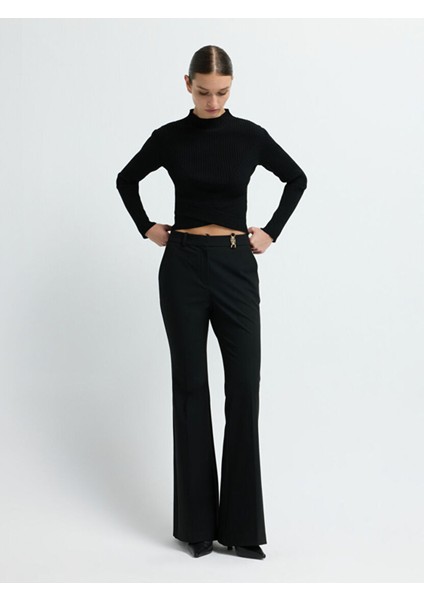 Ispanyol Paça Pantolon Siyah 15342902007 indirimleri