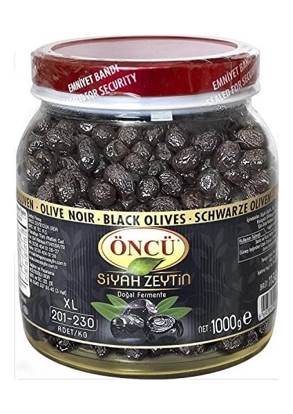 Öncü Siyah Zeytin Xl-L (201-260) 1 kg