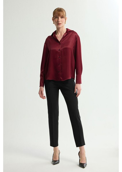 Saten Gömlek Bordo 130L9156008 modelleri