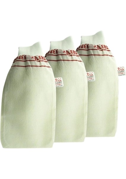 Kelebek Kese Beyaz Banyo Hamam Kesesi Lastikli 3 Adet