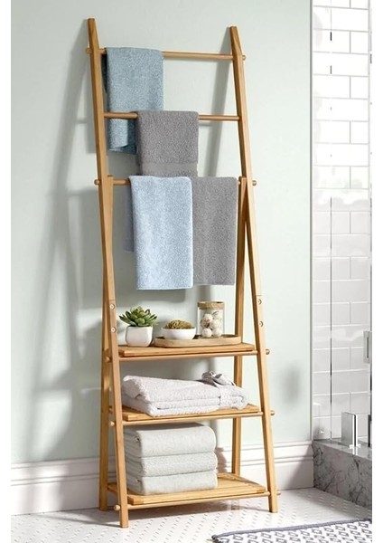 Bambu 3 Raflı Havlu Askısı Banyo Düzenleyici Havluluk Organizer DB-0006 fiyatları